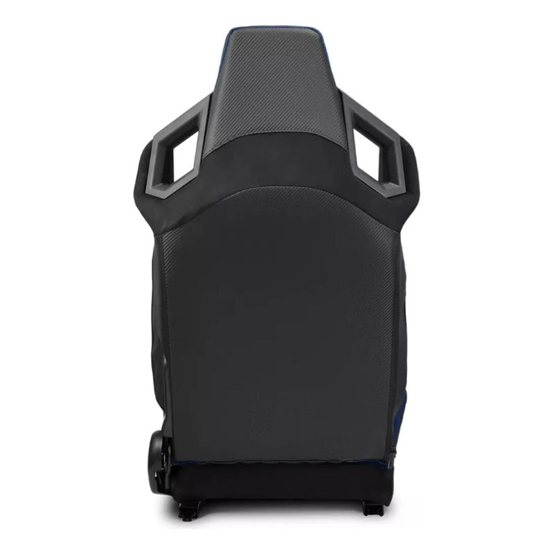 Asientos Universales De Carrera Reclinables Negro Con Azul