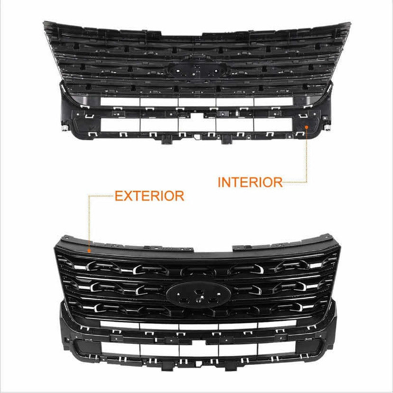 Parrilla Negro Brillante Ford Explorer 2016 2017