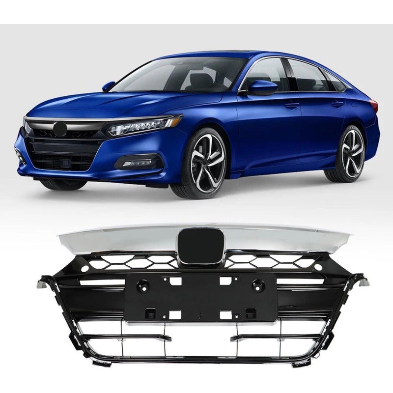 Parrilla Delantera Honda Accord Negro Cromo 2018 2019 Brillante