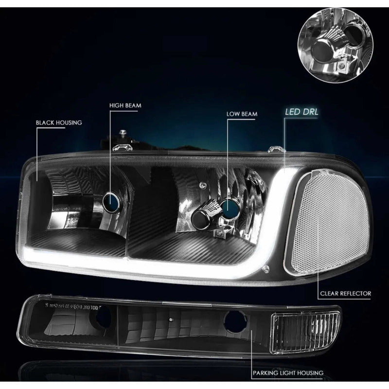 GMC Sierra Yukon Led Headlights 1999 to 2007