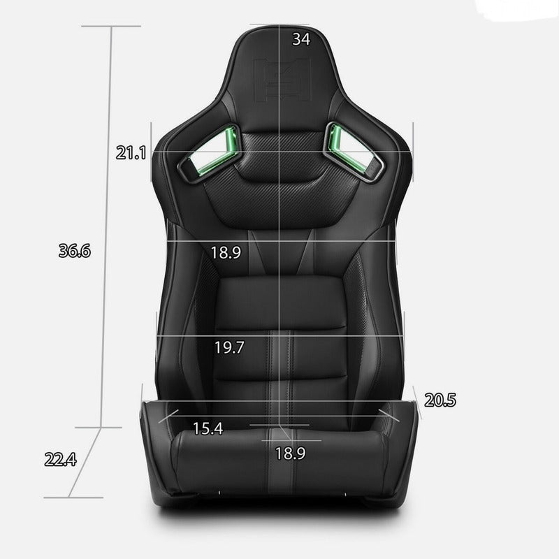 Universal Black Reclining Racing Seats