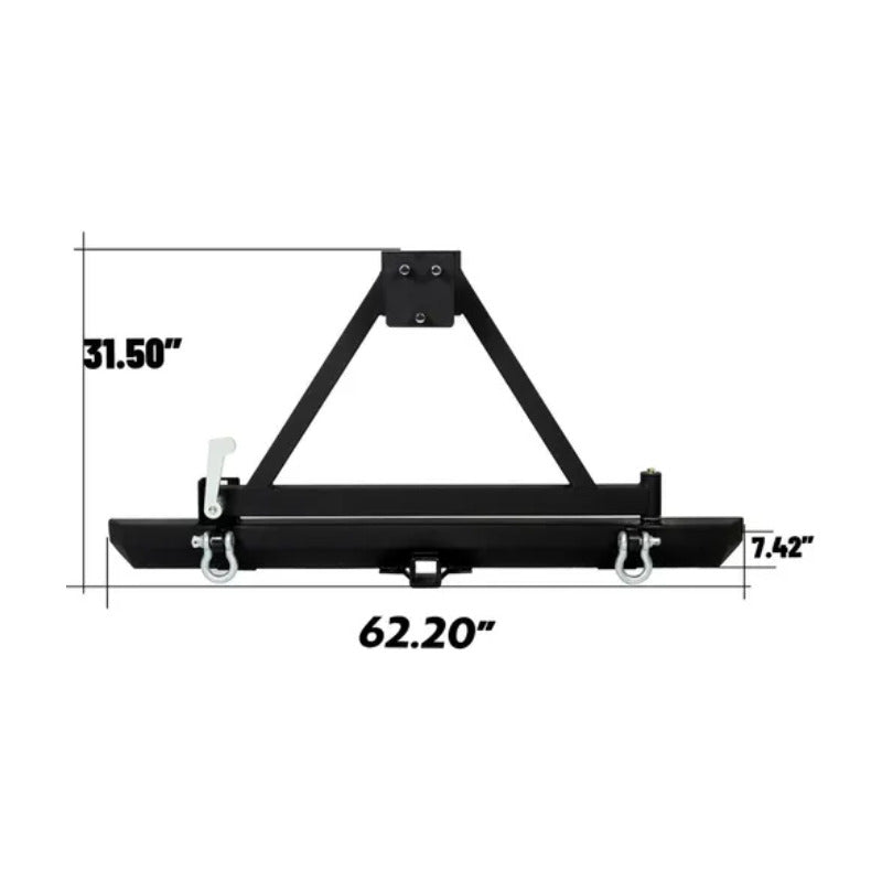 Defensa Trasera Para Jeep Wrangler 87-96 Yj Y 97-06 Tj