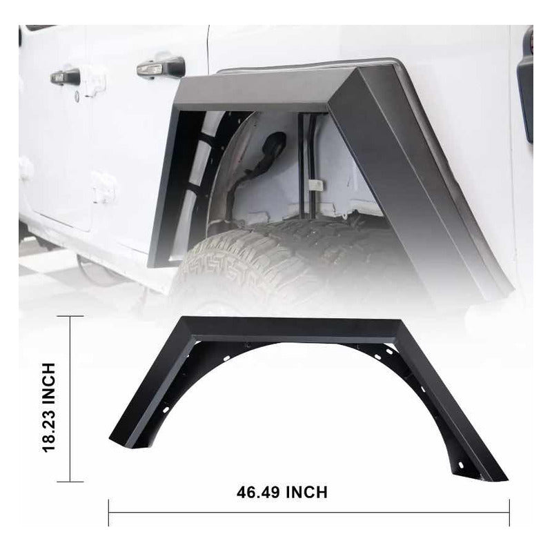 Rear Corner Guards for Jeep Wrangler 2018 to 2022