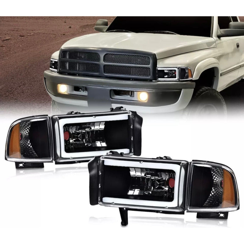 Faros Led Ram 1500 2500 3500 C/daño 1994 1995 1996 A 2002