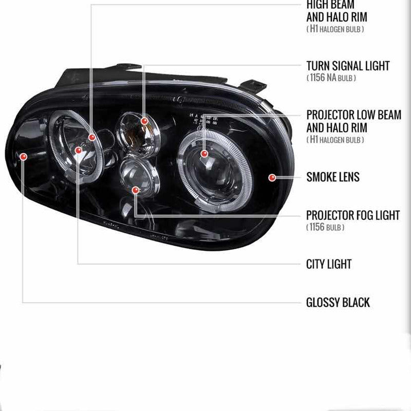 Faros Volkswagen Golf Mk4 Gti R32 1999 2000 2001 A 2006