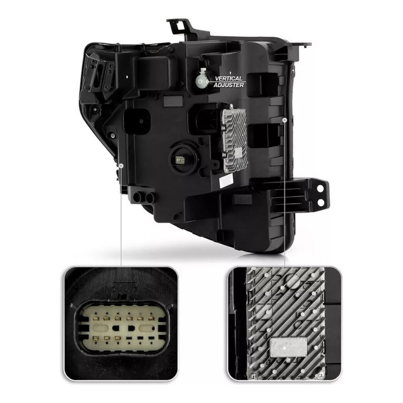 Faros Led Gmc Sierra 1500 Ahumados 2022 A 2024 Derecho