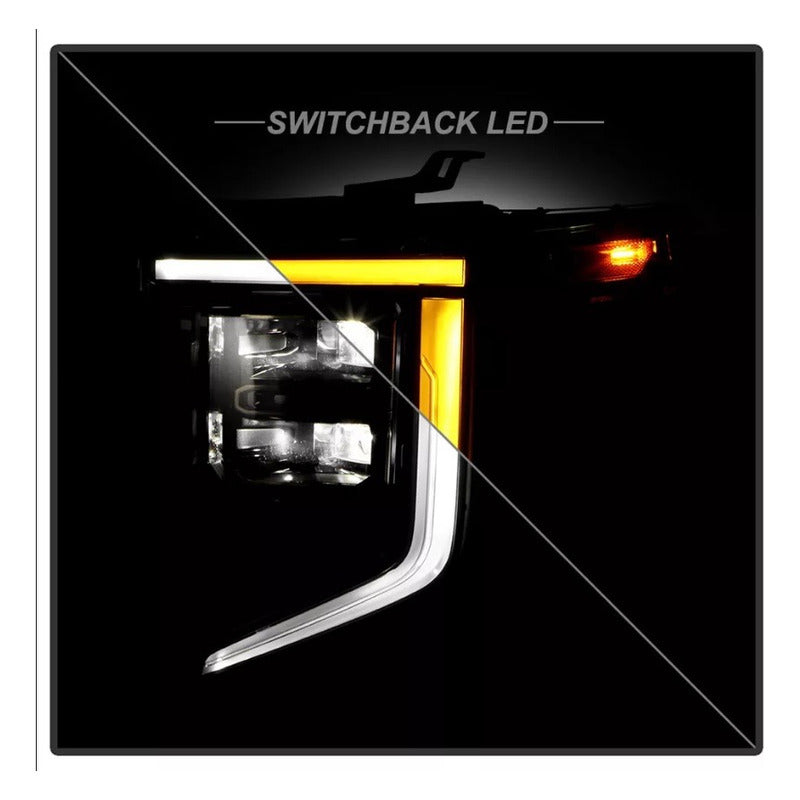 Faros Led Gmc Sierra 1500 Ahumados 2022 A 2024 Derecho
