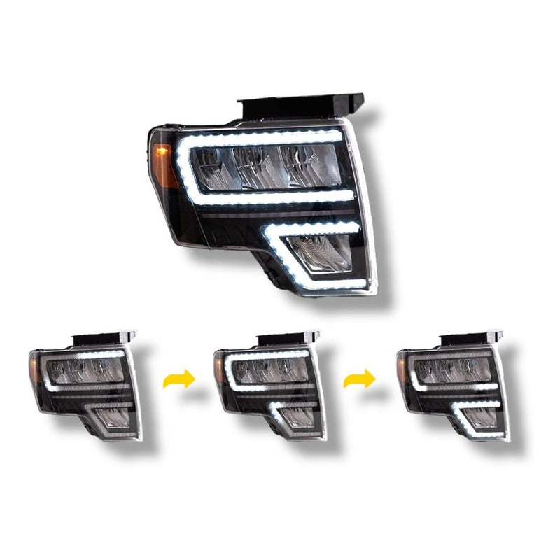 Led Drl Headlights Ford F-150 Raptor 2009 to 2014