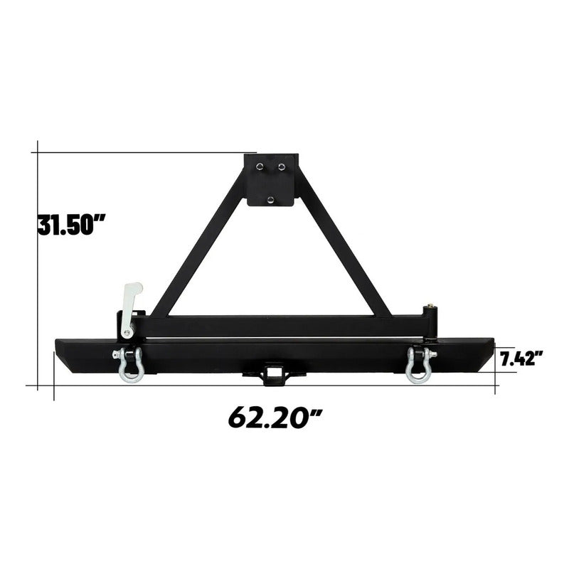 Defensa Trasera Para Jeep Wrangler 87-96 Yj Y 97-06 Tj