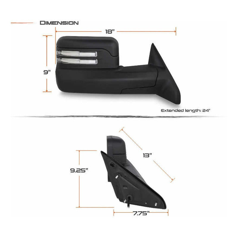 Espejo Lateral Led Ram 1500 2500 3500 2009 2010 A 2018