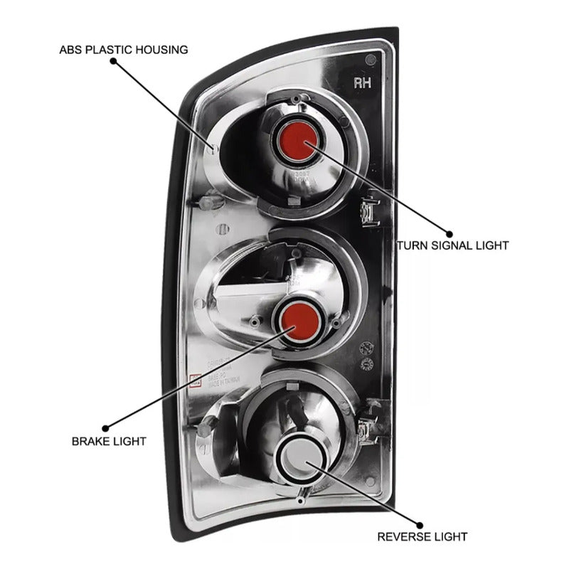 Calaveras Traseras Ram Negro Mate 2002 2003 2004 A 2006 Ambos Lados Transparente