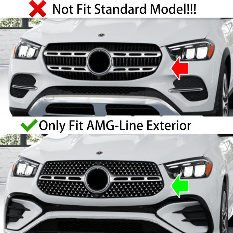 Parrilla Mercedes Gle 450 2024 2025 Negro/cromado Brillante