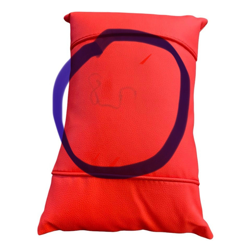 Cubre Asientos De Cuero De Lujo Universal Con Daño Rojo