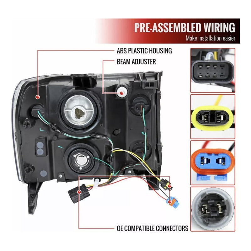 Faros Led Gmc Sierra 2007 2008 2009 2010 A 2013
