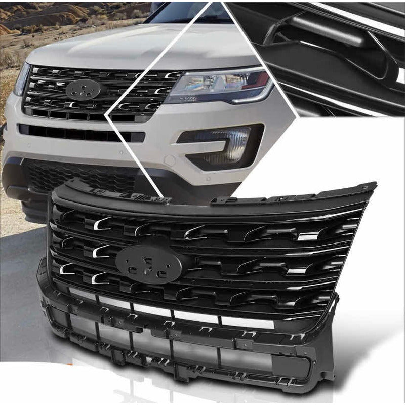 Parrilla Negro Brillante Ford Explorer 2016 2017