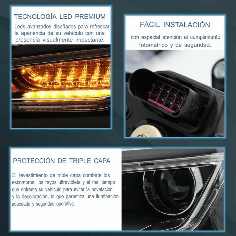 Faros Led Jetta Mk6 2011 2012 2013 2014 2015 2016 2017 2018