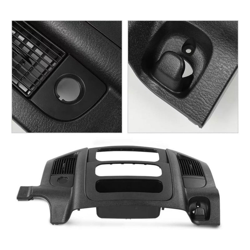 Bisel Consola Central Radio Dodge Ram Negro 2002 A 2005