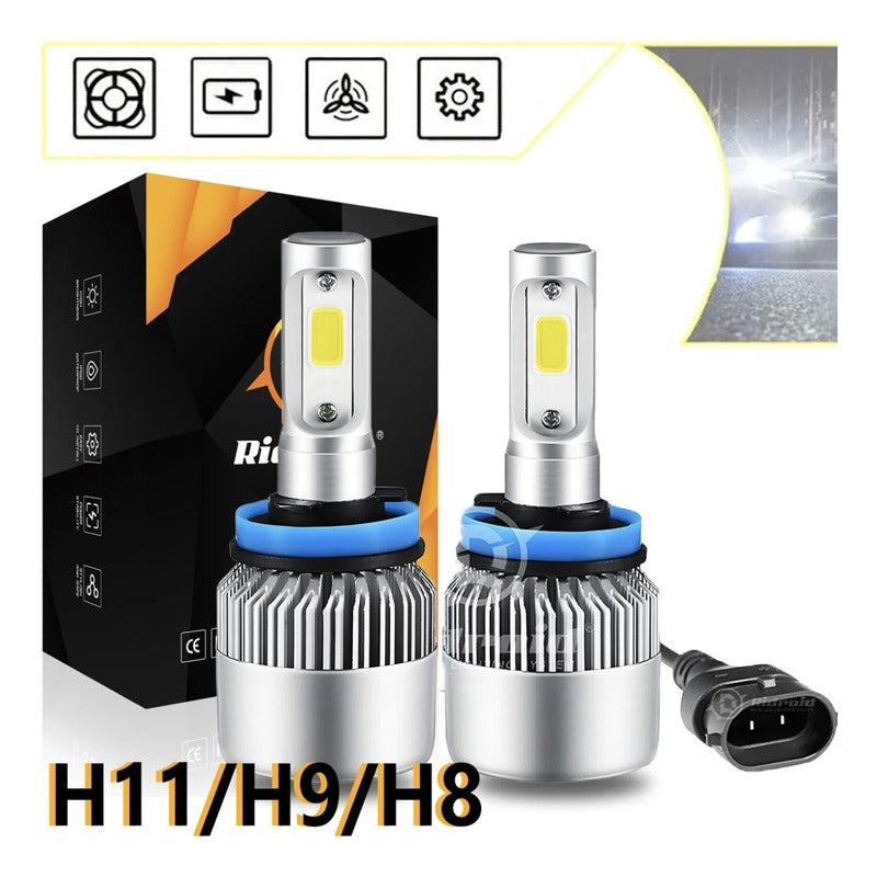 Par De Bulbos Led H11 H8 H9 6500 K Blancos