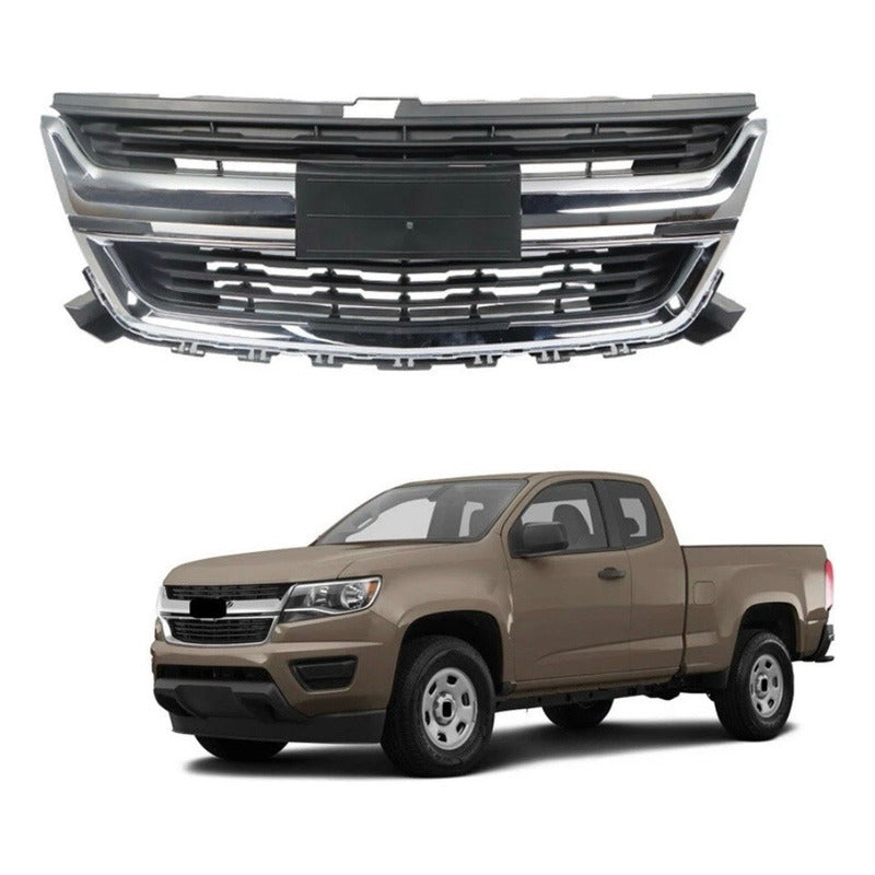Parrilla Delantera Chevrolet Colorado 2015 2016 A 2020 Cromado Negro