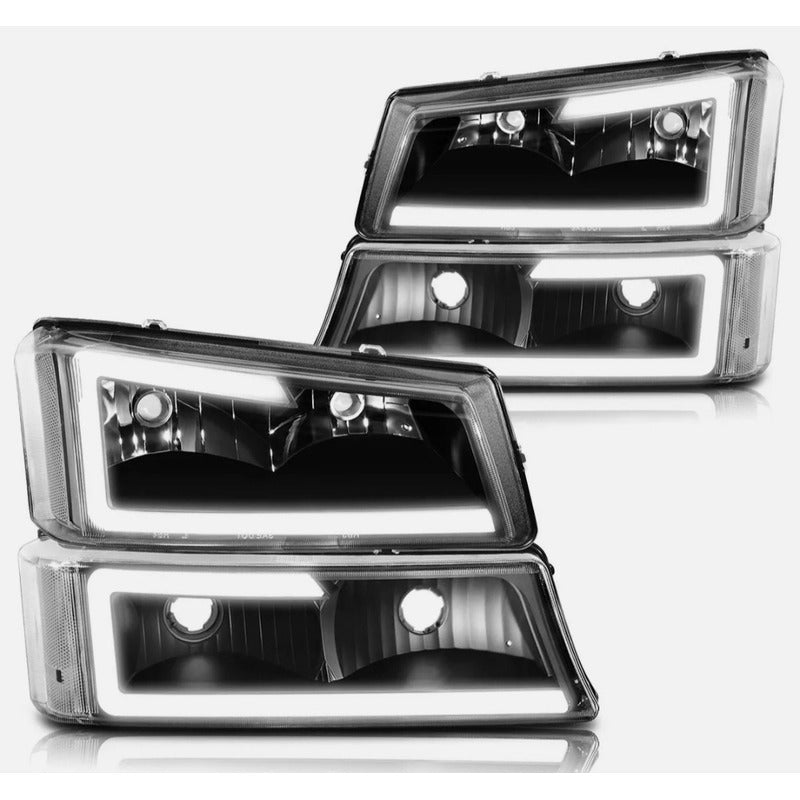 Led Drl Headlights Chevrolet Silverado Avalanche 2003 to 2007