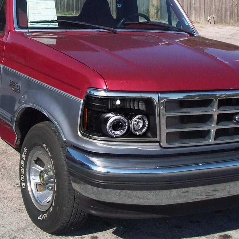 Faros Ojo Angel Led F-150 Bronco 1992 1993 1994 1995 1996