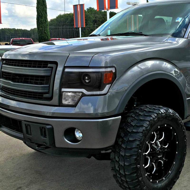 Par De Faros Led Ford F-150 Lobo 2009 2010 2011 2012 A 2014 Derecho