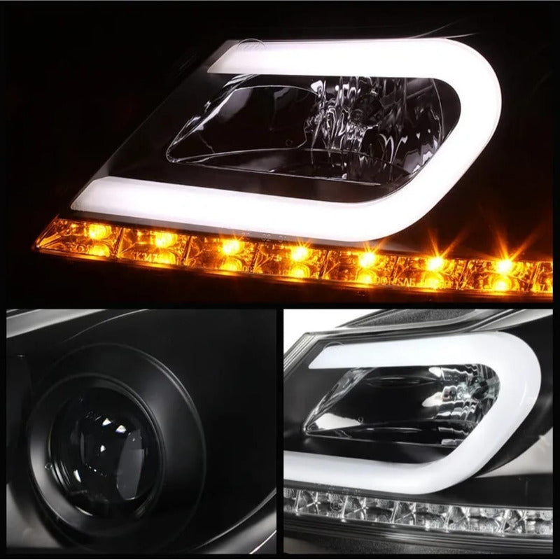 Led Drl Headlights Mercedes W204 2012 2013 2014