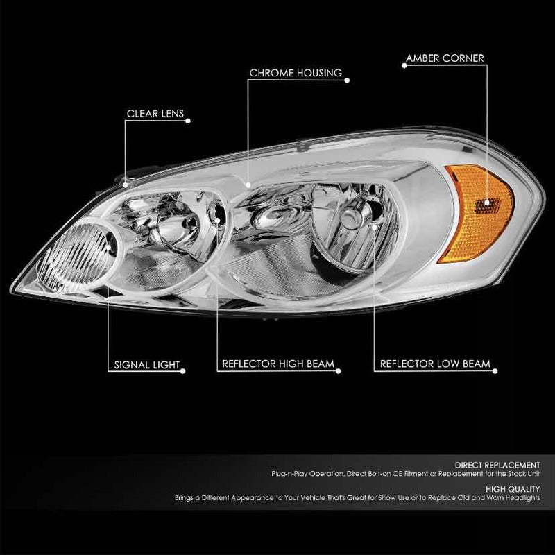 Chevrolet Impala Monte Carlo headlights 2006 to 2016