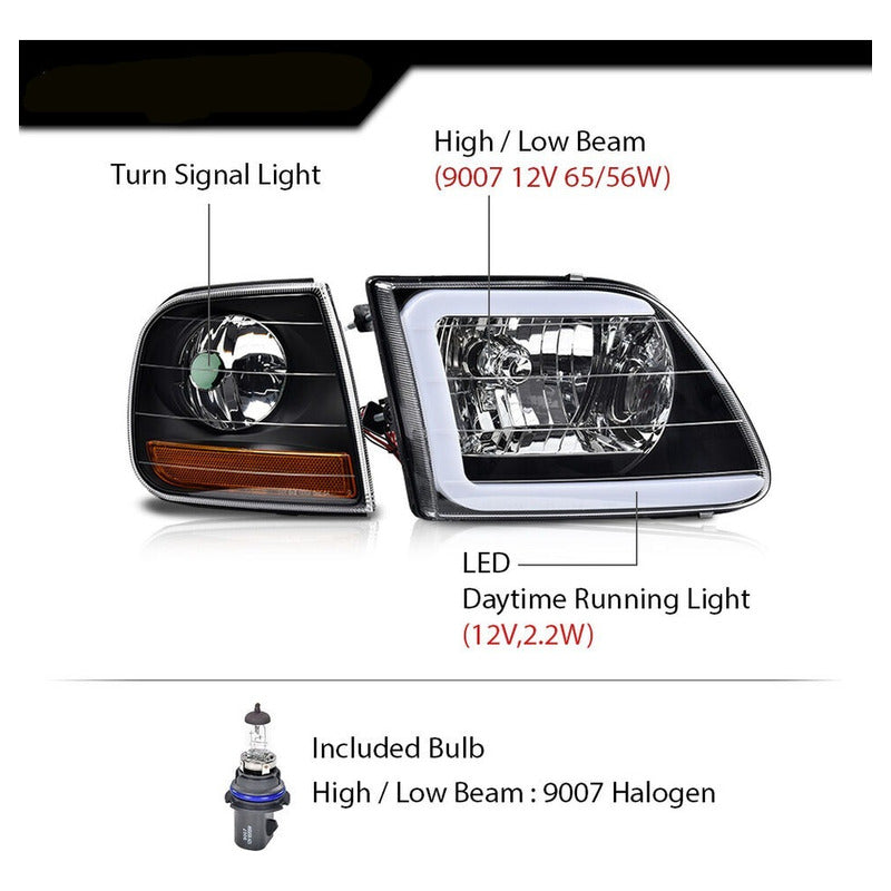 Ford F-150 Led Headlights 1997 to 2004
