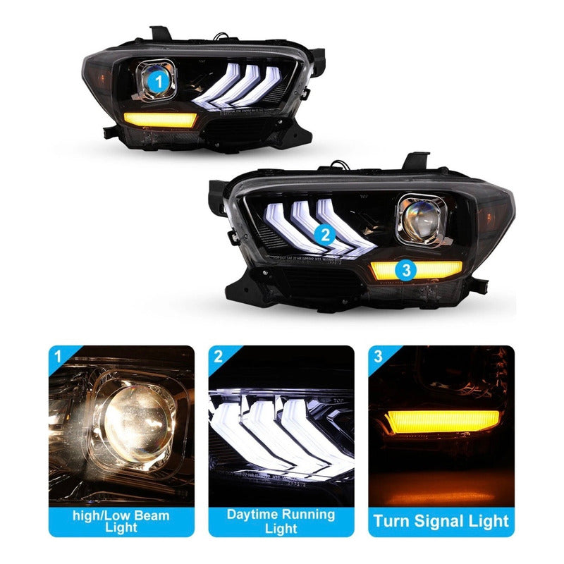 Faros Delanteros Led Toyota Tacoma 2016 2017 A 2019 Ambos Lados