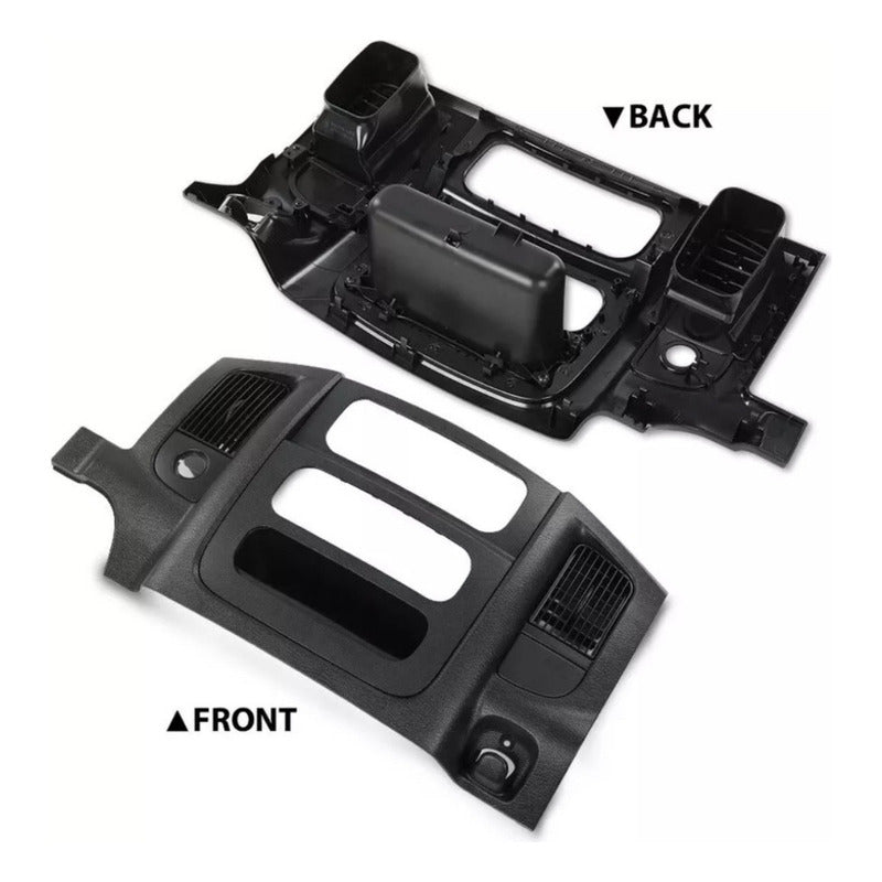 Bisel Consola Central Radio Dodge Ram Negro 2002 A 2005