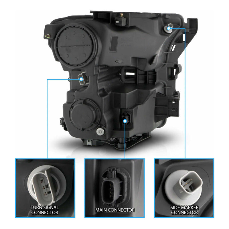Par De Faros Ford F-150 2015 2016 2017 Fondo Negro