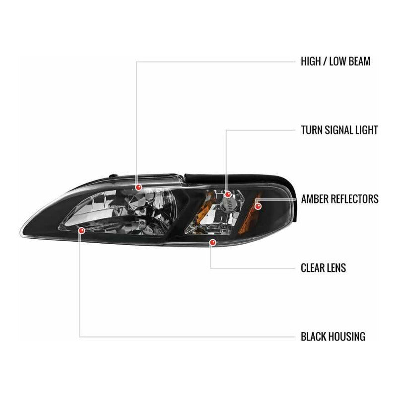Headlight and Skull Kit Ford Mustang 1994 to 1998