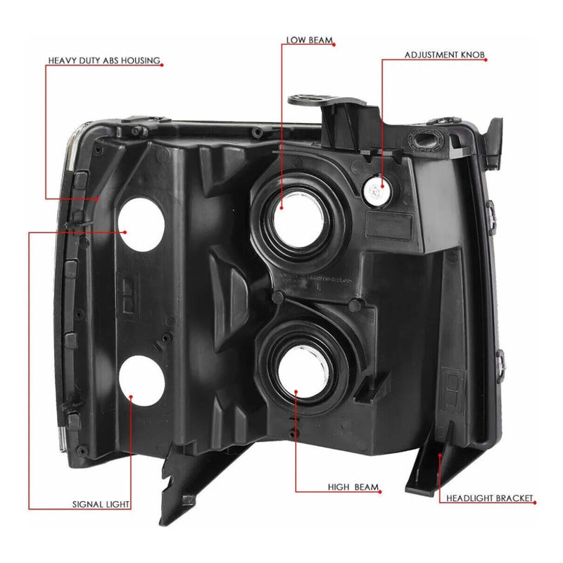 Faros Chev Silverado 2007 2008 2009 2010 2011 2012 2013 Par
