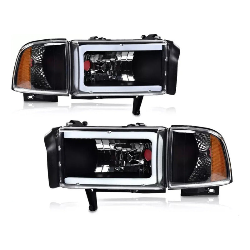 Combo Faros Y Calaveras Led Dodge Ram 1994 A 2001