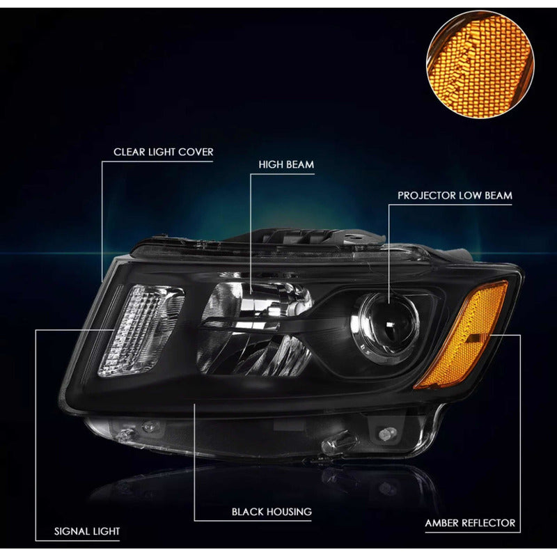 Faros Proyector Ambar Para Grand Cherokee 2014 2015 2016