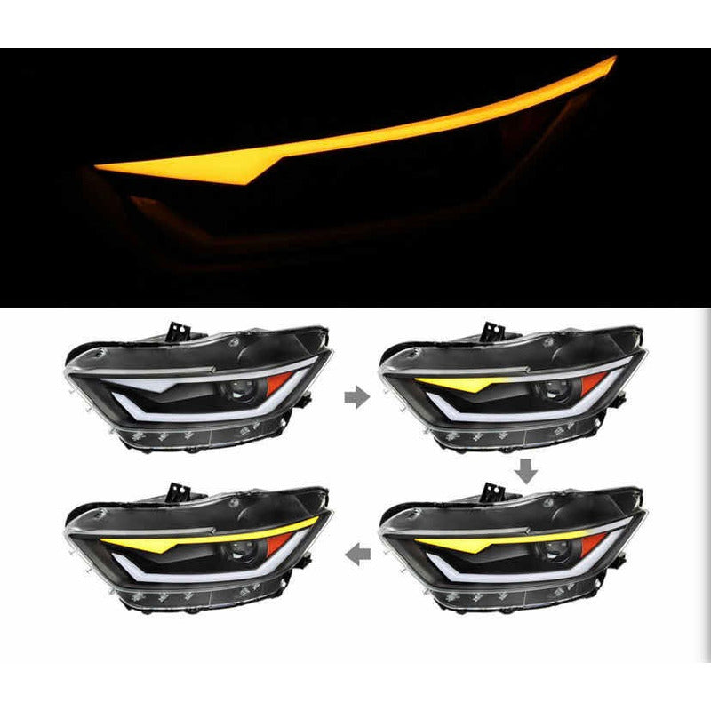 Led headlights Ford Mustang 2015 to 2017 Shelby Hid 2018 to 2020