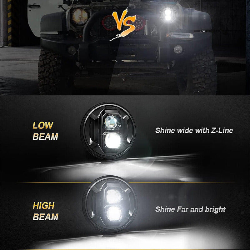 Led Headlights Jeep Wrangler Cj Tj Jk 1997 to 2018