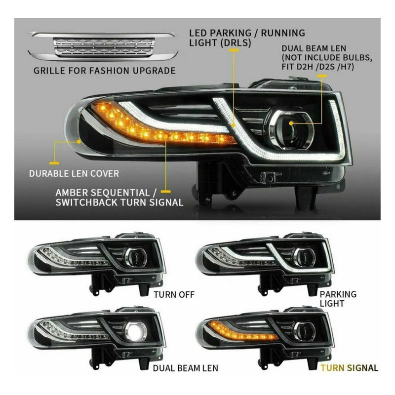 Parrilla Y Faros Led Toyota Fj Cruiser 2007 2008 A 2015