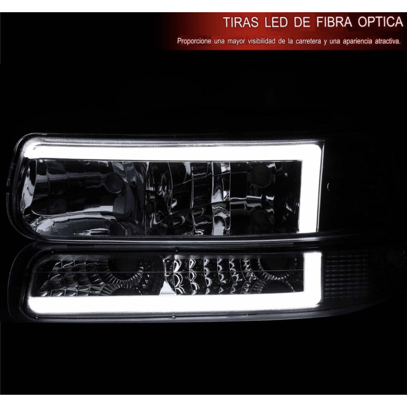 Faros Led Cheyenne Silverado Con Daño 1999 A 2002 Ambos Lados