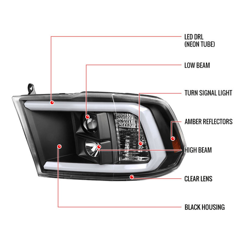 Led Headlights Ram 1500 2009 to 2018