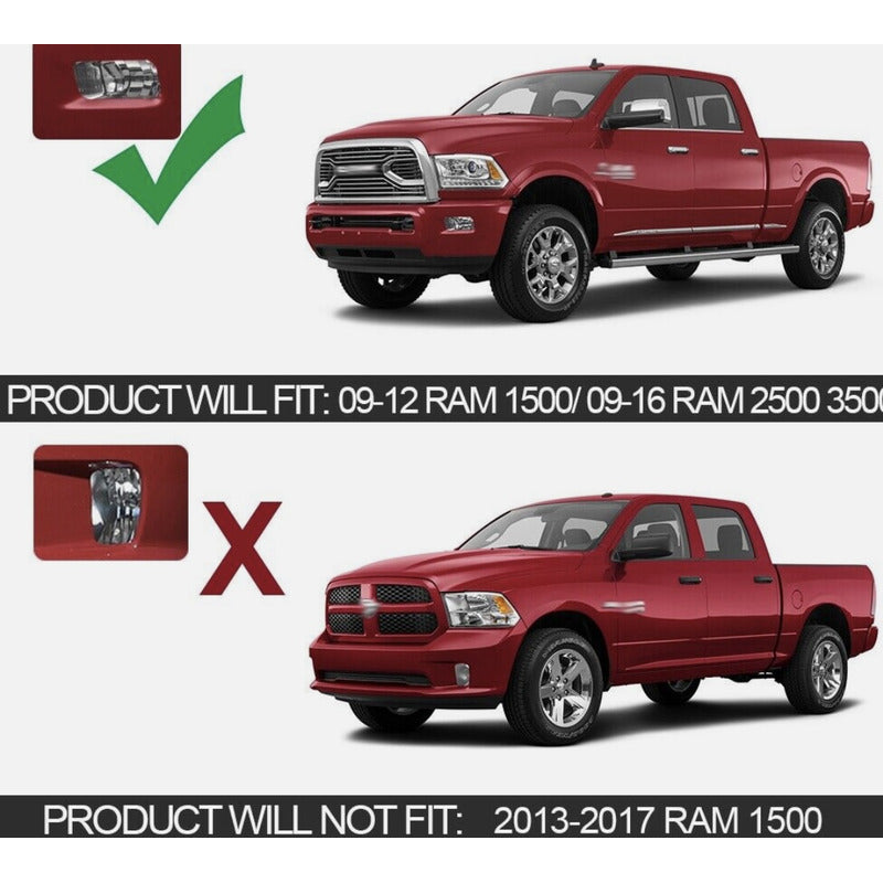 Par De Faros De Niebla Dodge Ram 1500 2500 3500 2009 2018