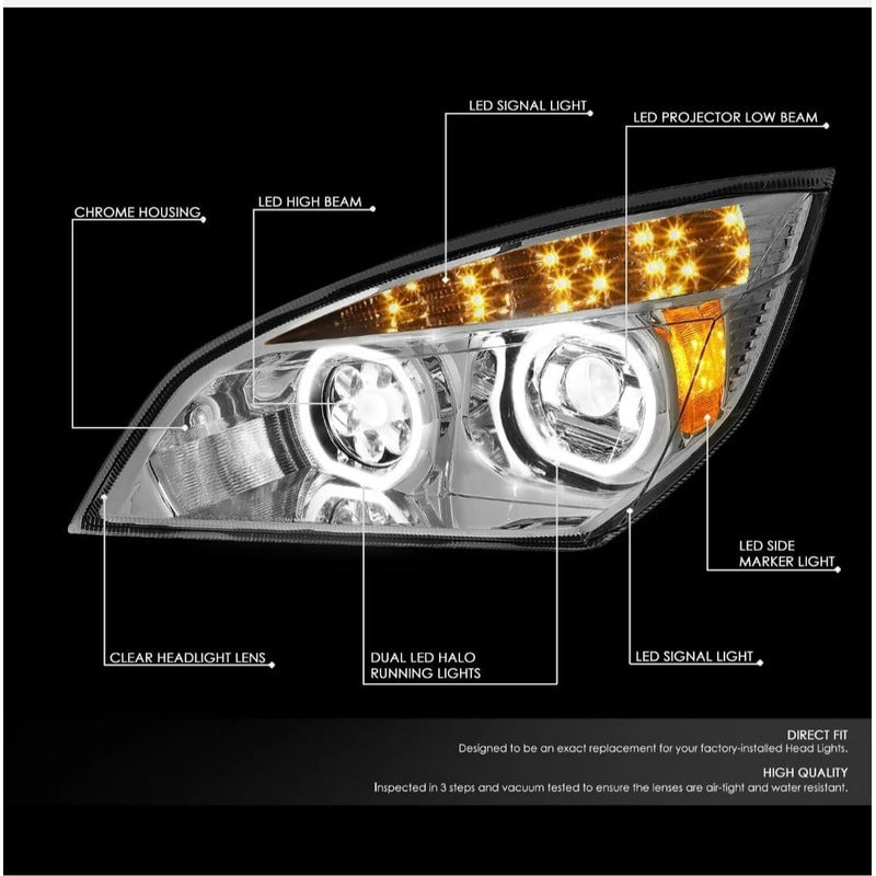 Led Drl Headlights Freightliner Cascadia 2018 to 2021