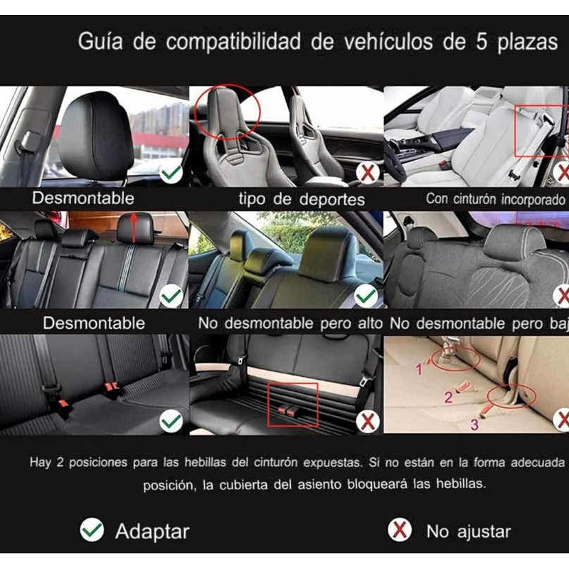 Juego De Cubre Asientos Cuero Lujo Ford Escape 2012 A 2016