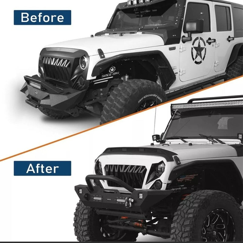 Protector Luces Parrilla Jeep Wrangler Jk 2007 2008 A 2018