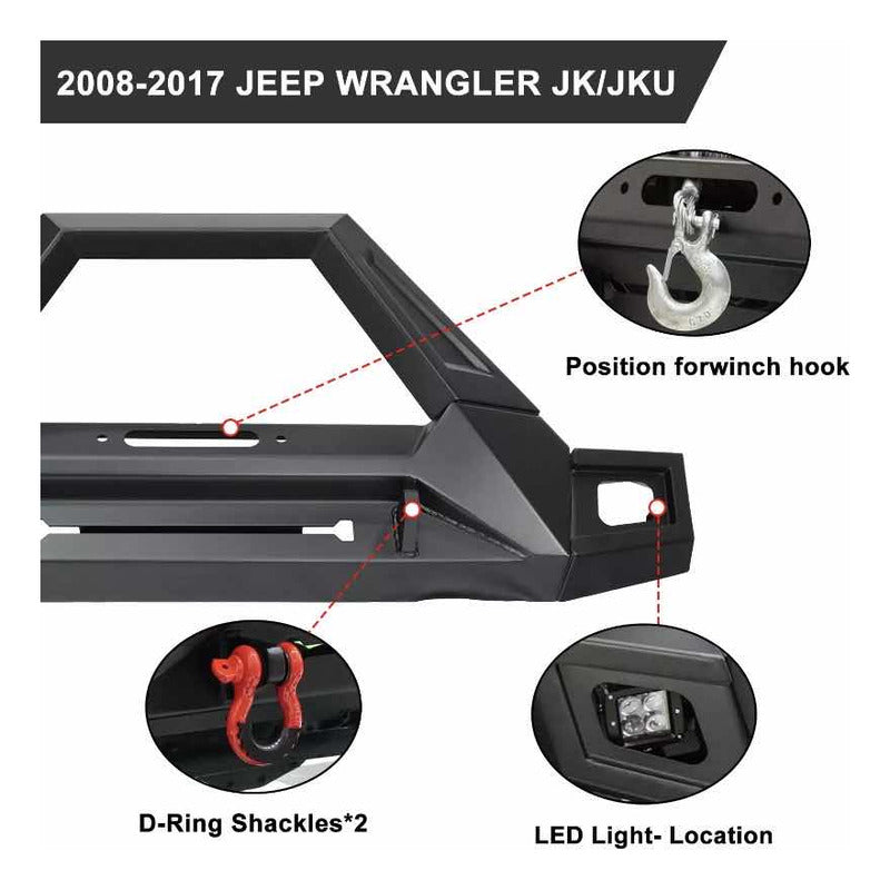 Front Bumper Jeep Wrangler Jk 2007 to 2018