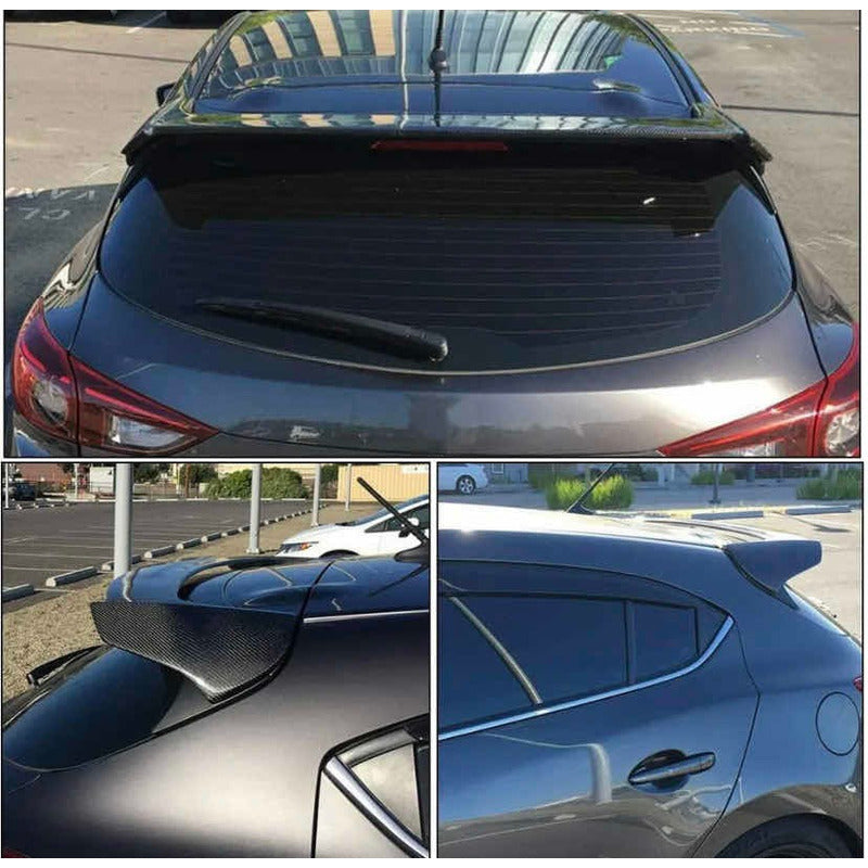 Spoiler Alerón Fibra De Carbono Mazda 3 Hatchback 2014-2019