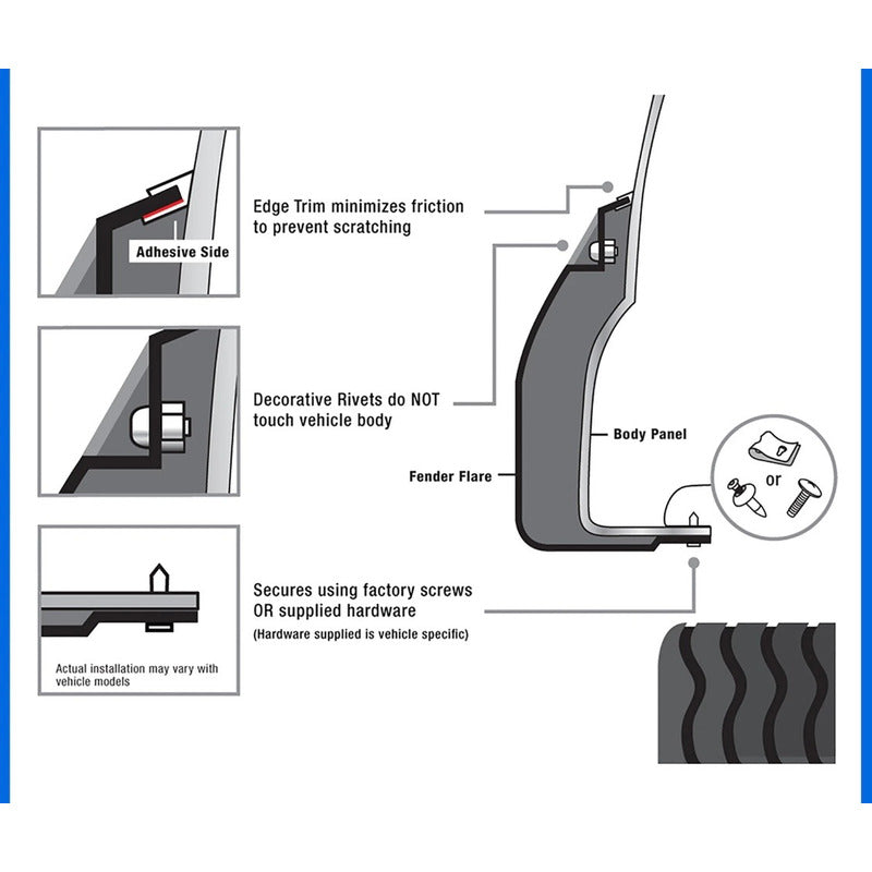 Cantoneras Laterales Toyota Tacoma 2024 2025 Negro