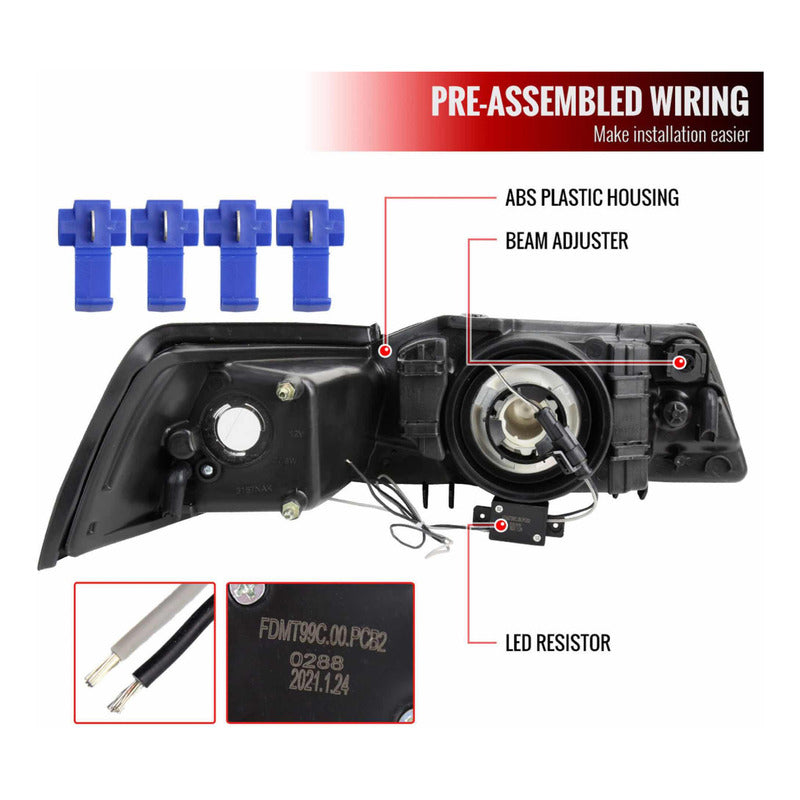 Faros Led Mustang 1999 2000 2001 2002 2003 2004