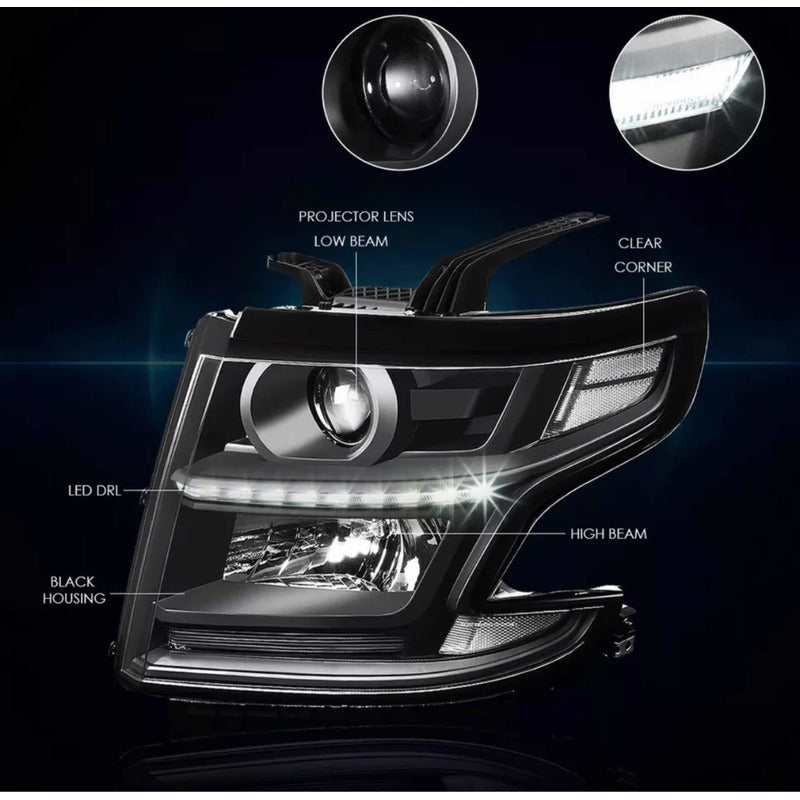 Par Faros Led Drl Chevy Tahoe Suburban 2015 2016 2017 A 2020 Izquierdo